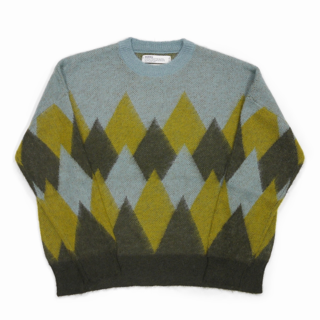 DAIRIKU/Argyle Mohair Pullover Knit（Mint Green）［アーガイル ...