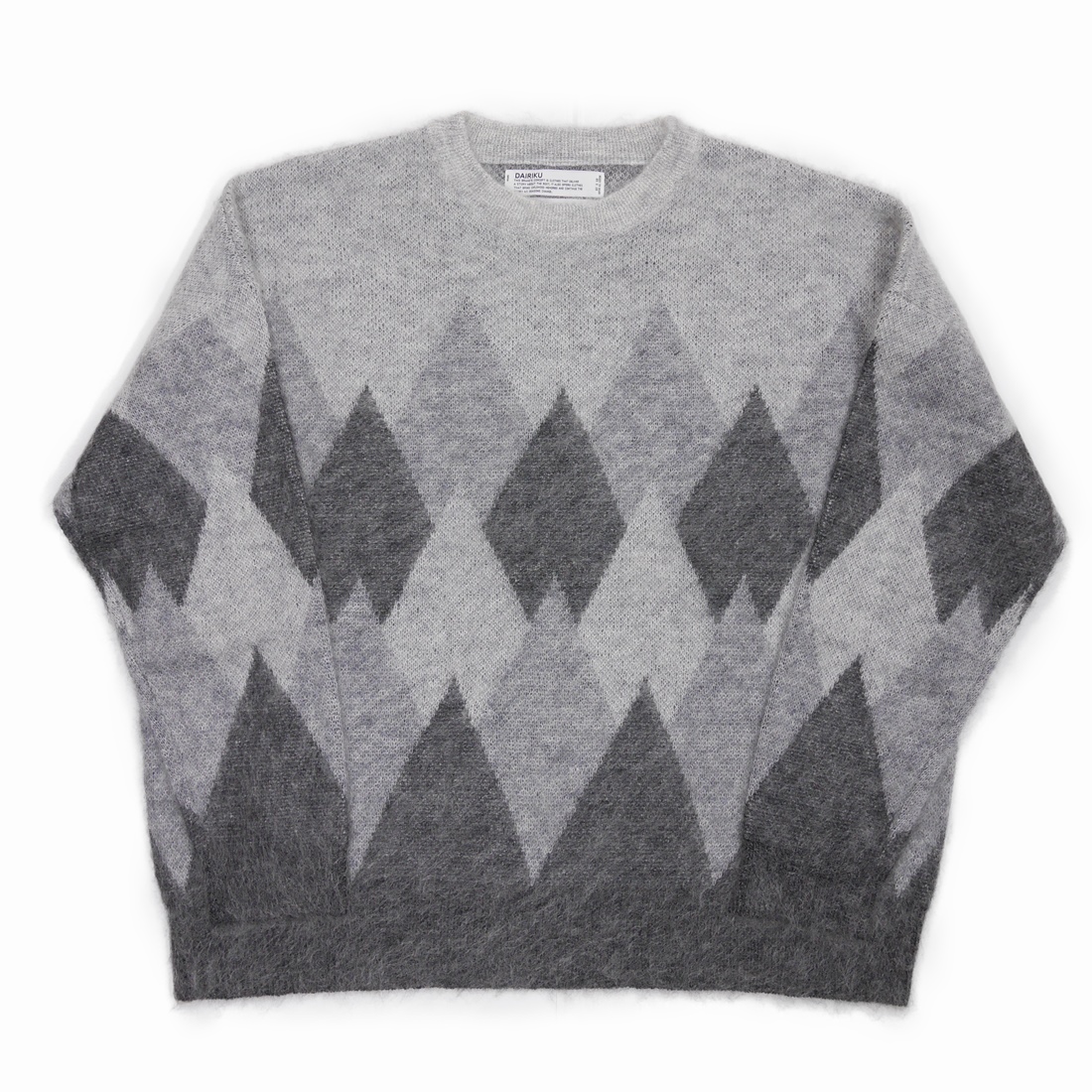 DAIRIKU/Argyle Mohair Pullover Knit（Fether Grey） 【30%OFF ...