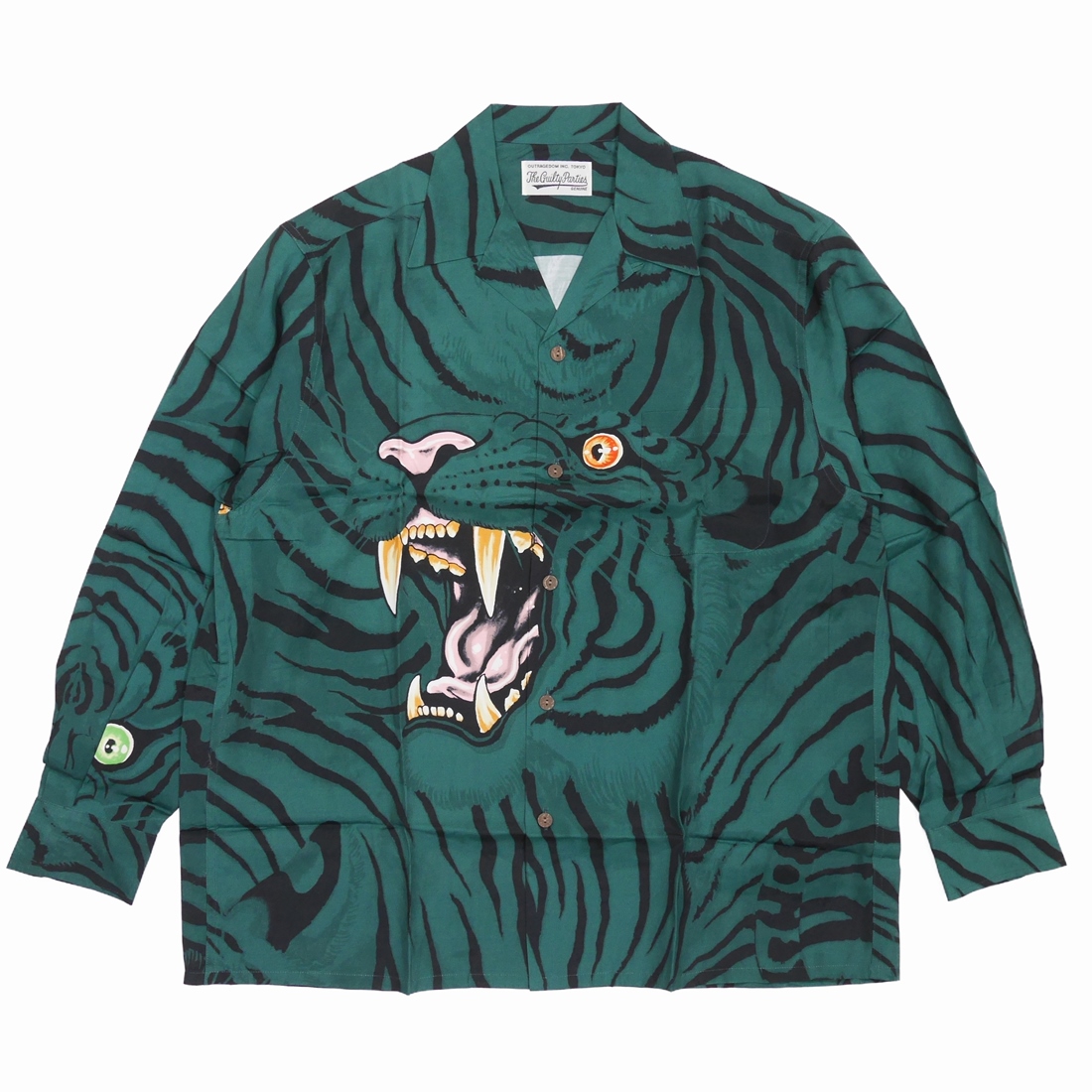 画像: WACKO MARIA/TIM LEHI / HAWAIIAN SHIRT L/S（GREEN）［ハワイアンシャツ-22秋冬］