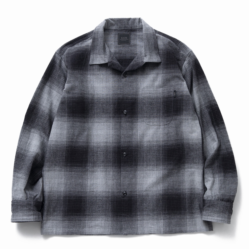 RATS COTTON OMBRE CHECK SHIRTオンブレチェックシャツ-
