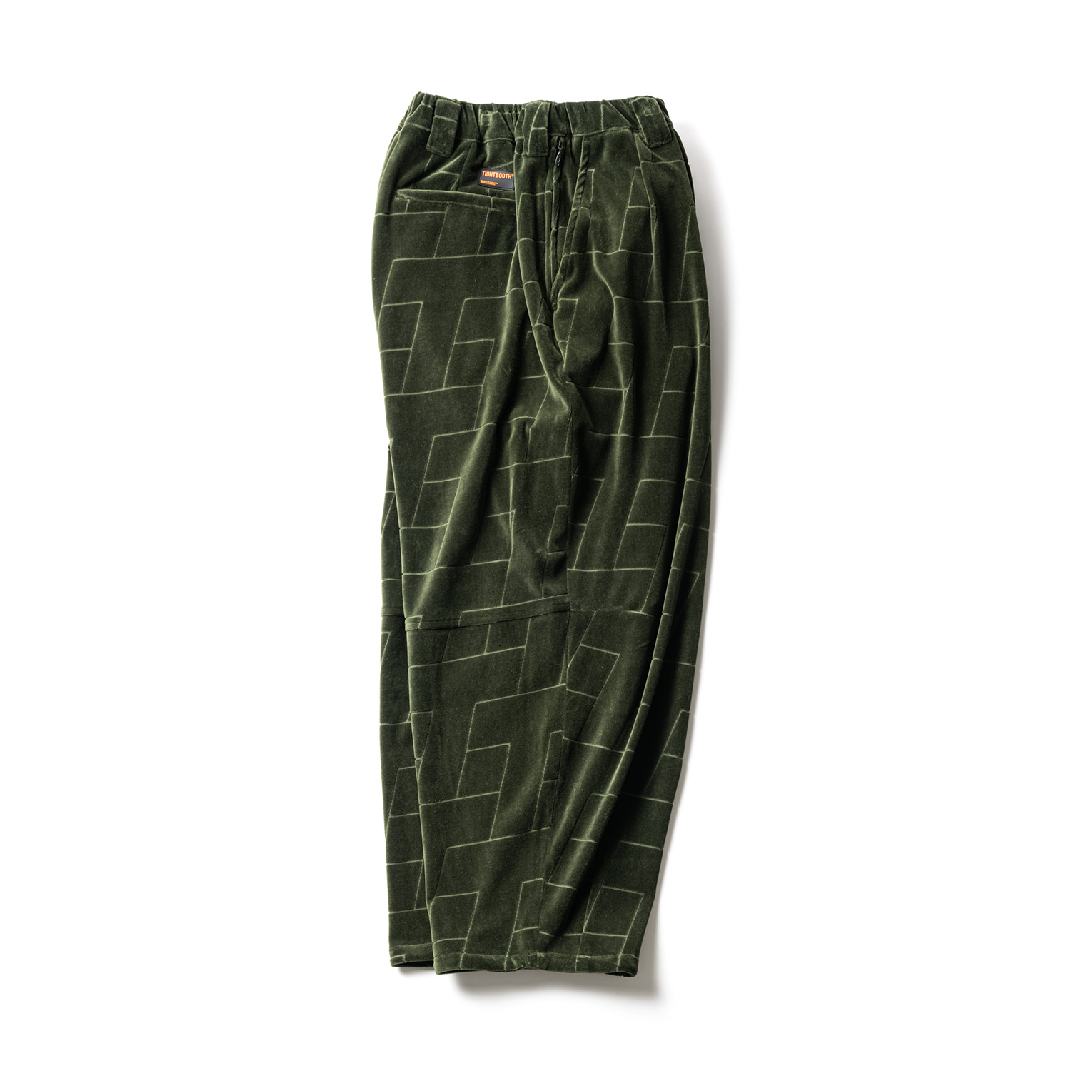 画像: TIGHTBOOTH/T VELOUR BALLOON PANTS（Olive） 【30%OFF】［ベロアバルーンパンツ-22秋冬］