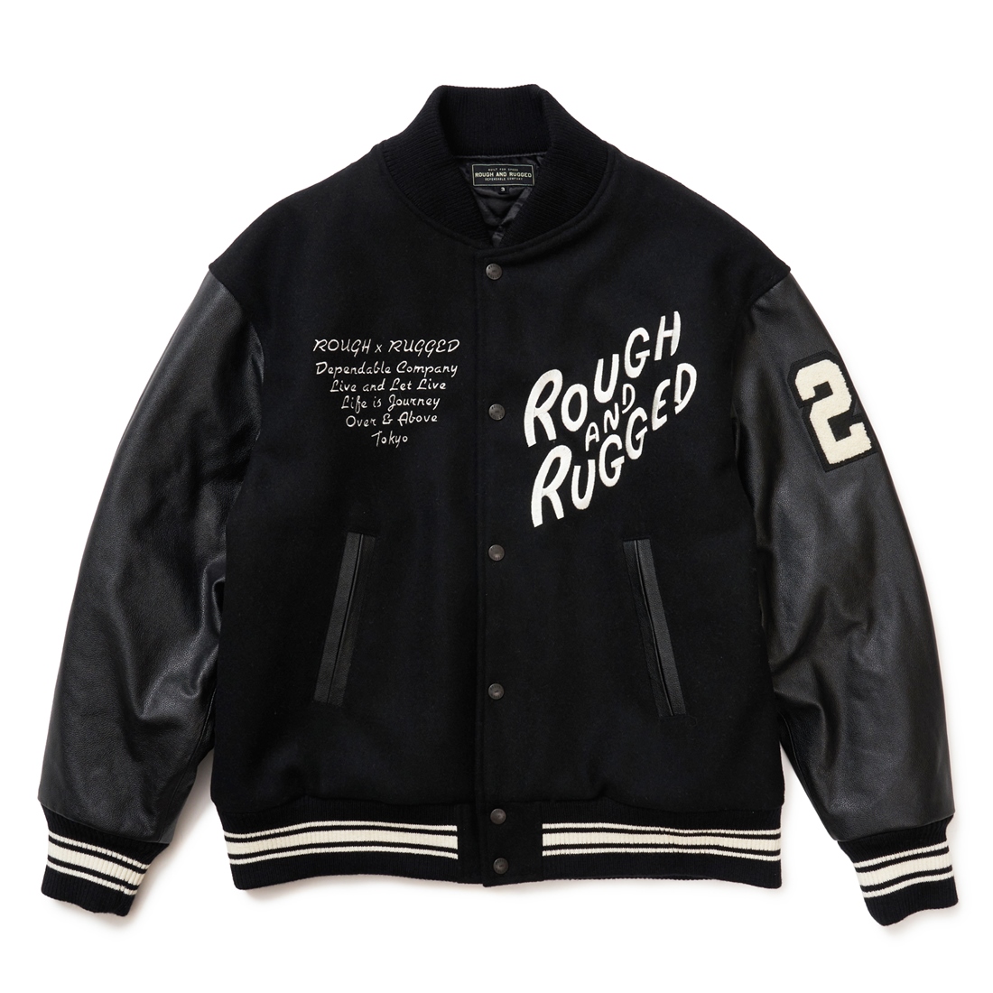 ROUGH AND RUGGED/DUST（BLACK/BLACK） 【30%OFF】［袖レザー ...