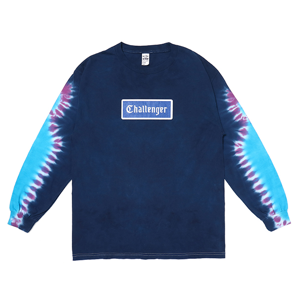 CHALLENGER/L/S TIE DYE LOGO TEE（NAVY TIE DYE）［タイダイ長袖T-23