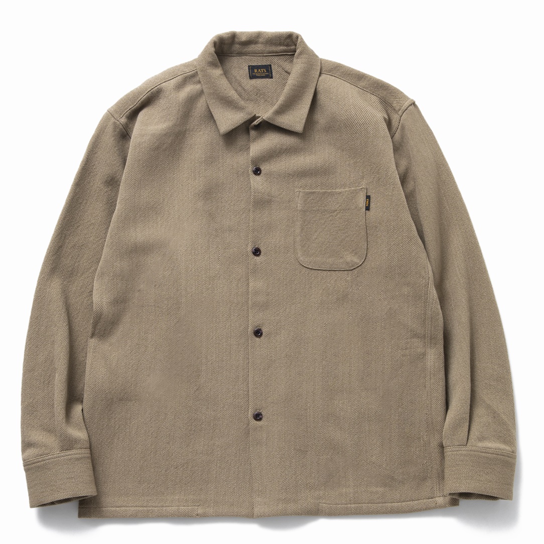 RATS/COTTON WOOL SHIRT（BEIGE）［コットンウールシャツ-22秋冬］ - JONAS