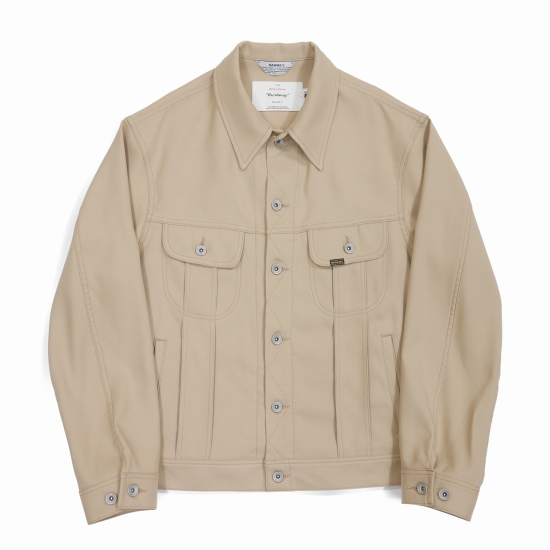 DAIRIKU/Polyester Jacket（Beige） 【30%OFF】［ポリエステルJKT-23春