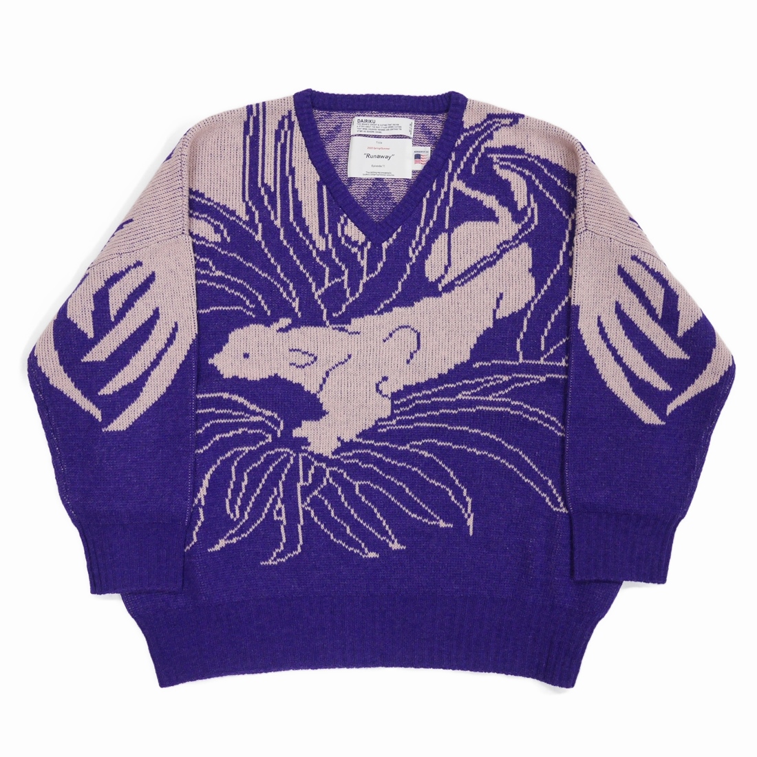 肩幅73cm【DAIRIKU】Leopard Pullover Knit