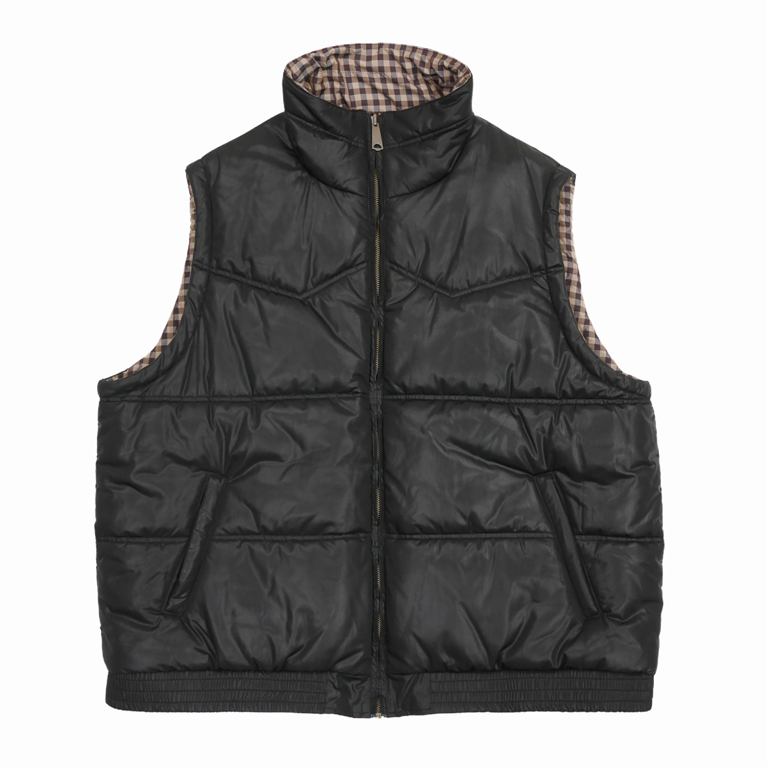 DAIRIKU/Reversible Check Nylon Vest（Black） 【40%OFF ...