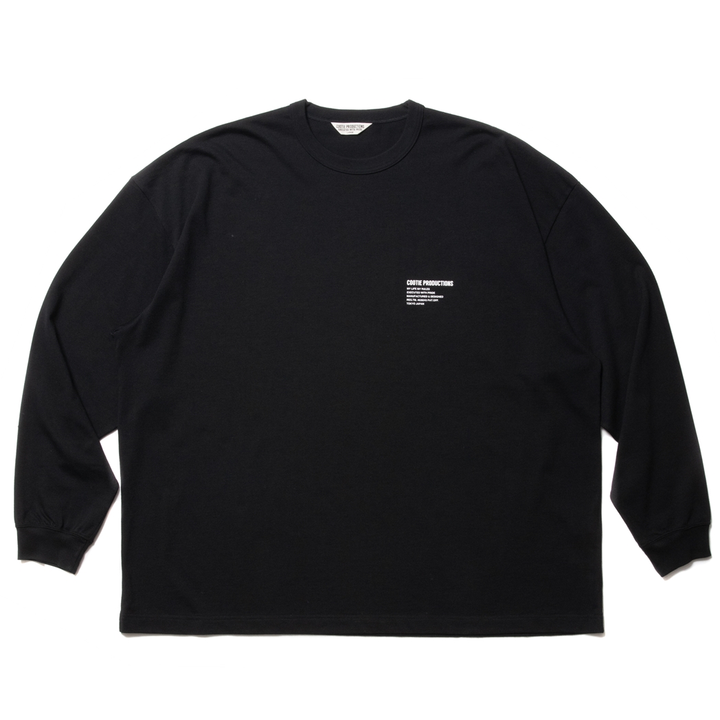 COOTIE PRODUCTIONS/C/R Smooth Jersey L/S Tee（Black）［スムース