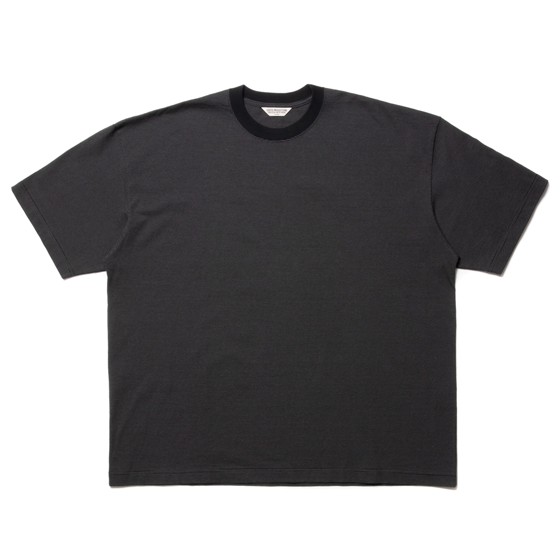 COOTIE PRODUCTIONS/Open End Yarn Border S/S Tee（Black/Gray