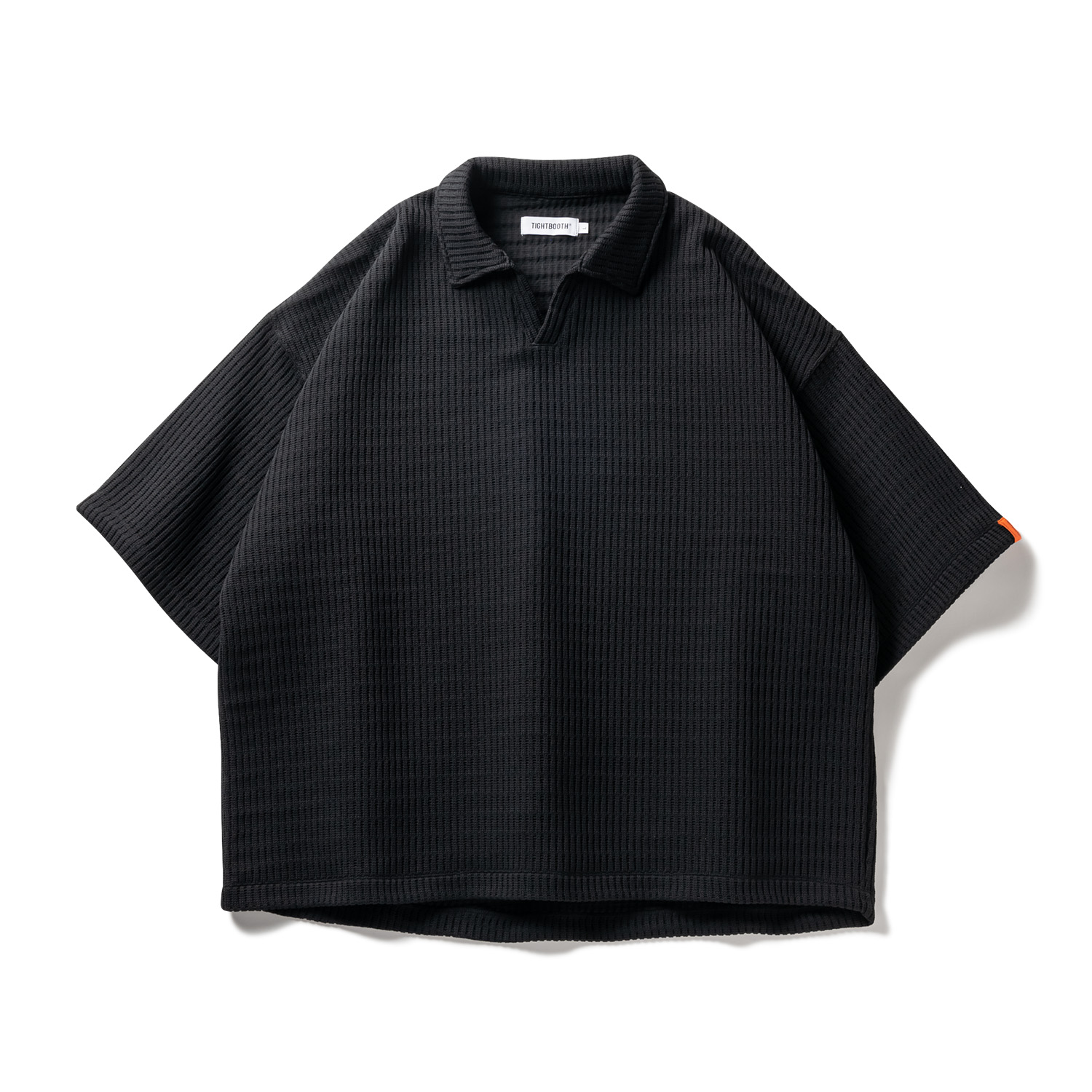 TIGHTBOOTH/MYSTERY GAUGE OPEN POLO（Black）［オープンカラーポロ-23 