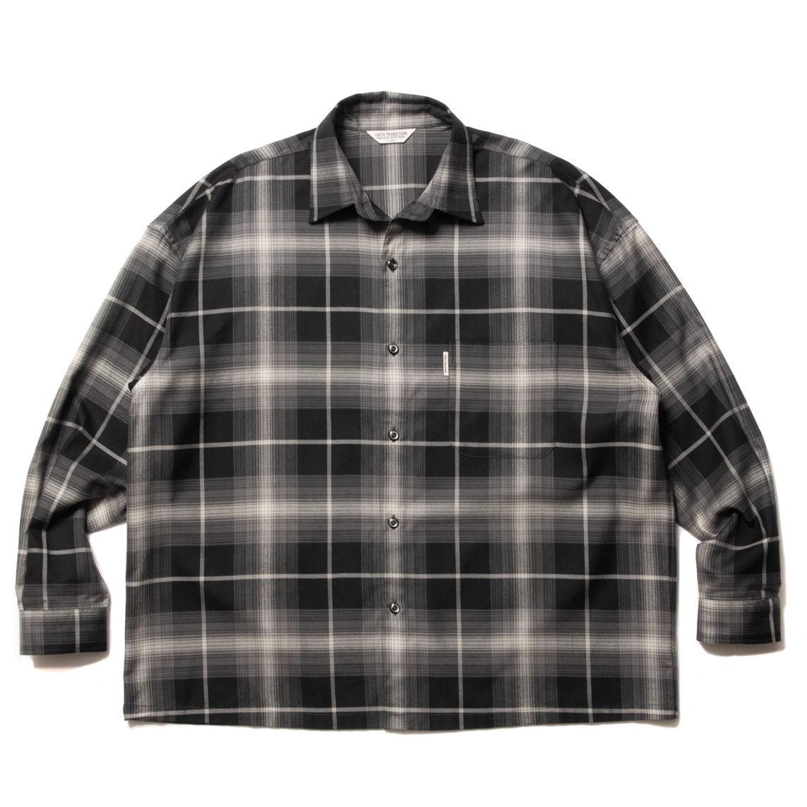 caleeCOOTIE R/C Ombre Check L/S Shirt (Black)