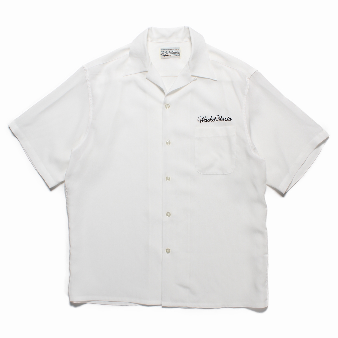 画像: WACKO MARIA/50'S OPEN COLLAR SHIRT（WHITE）［50'Sオープンカラーシャツ-23春夏］