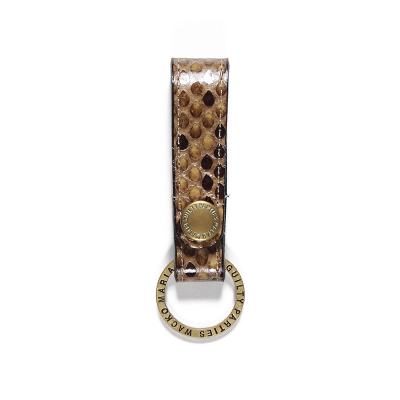 画像1: WACKO MARIA/PYTHON LEATHER KEY HOLDER（BEIGE）［パイソンレザーキーホルダー-24秋冬］ (1)