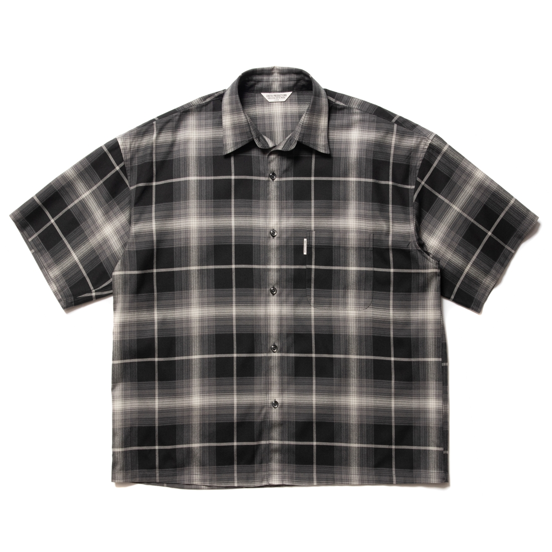 COOTIE PRODUCTIONS/R/C Ombre Check S/S Shirt（Black）［オンブレ ...