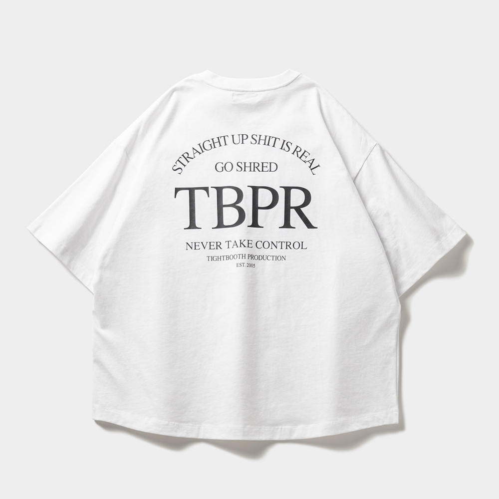 TIGHTBOOTH》TBPR STRAIGHT UP 七分袖Tシャツ 黒×黒