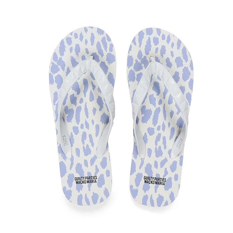 WACKO MARIA/HAYN / LEOPARD BEACH SANDALS（PURPLE）［レオパード