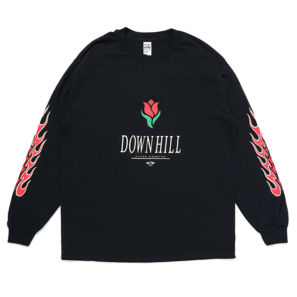 CHALLENGER/L/S DOWNHILL TEE（BLACK）［プリント長袖T-23秋冬］ - JONAS