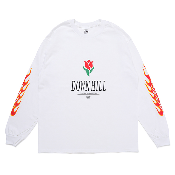 画像: CHALLENGER/L/S DOWNHILL TEE（WHITE）［プリント長袖T-23秋冬］