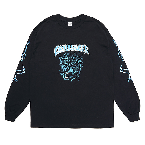 CHALLENGER/L/S WOLF TEE（BLACK）［プリント長袖T-23秋冬］ - JONAS