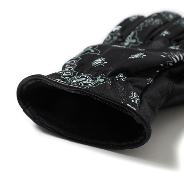 画像: CHALLENGER/BANDANA LEATHER GLOVE（BLACK）［バンダナレザーグローブ-23秋冬］