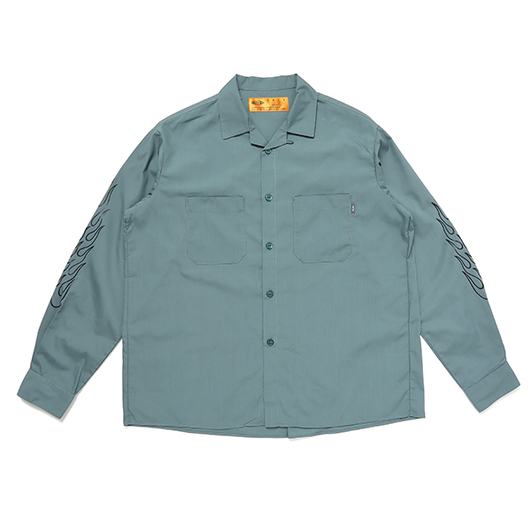 CHALLENGER/L/S FIRE WORK SHIRT（DARK GREEN）［ファイヤーワーク