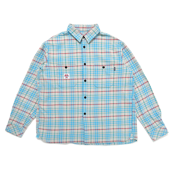 CHALLENGER/L/S CHECK SHRIT（BLUE）［チェックシャツ-23秋冬］ - JONAS