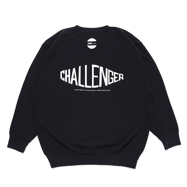 画像: CHALLENGER/CMC TECH C/N SWEAT（BLACK）［クルーネックスウェット-23秋冬］