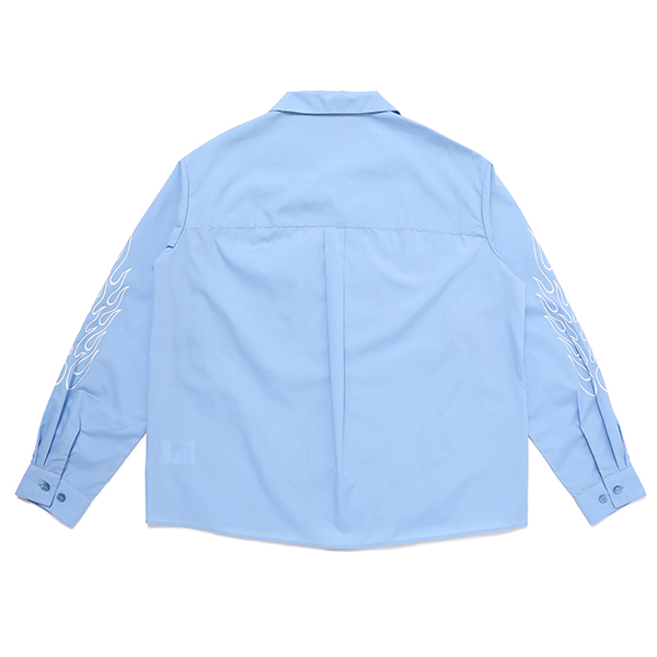 画像: CHALLENGER/L/S FIRE WORK SHIRT（SAX BLUE）［ファイヤーワークシャツ-23秋冬］