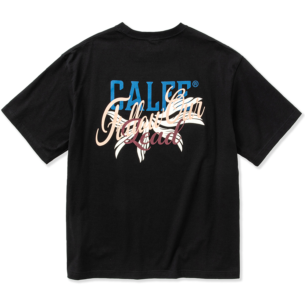 画像: CALEE/Drop shoulder CALEE FOL logo t-shirt（Black） 【50%OFF】［ドロップショルダーT-23春夏］