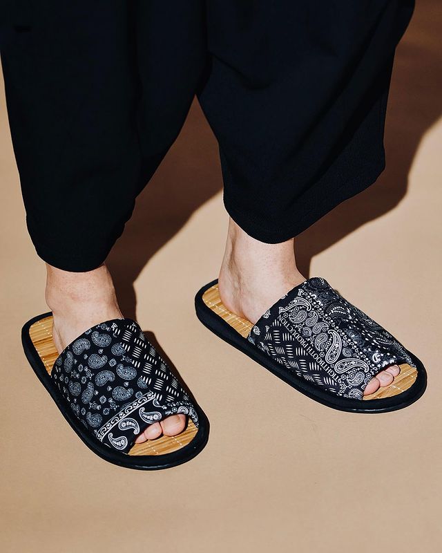 画像: TIGHTBOOTH/PAISLEY ROOM SANDAL（Black）［ペイズリールームサンダル-23夏］