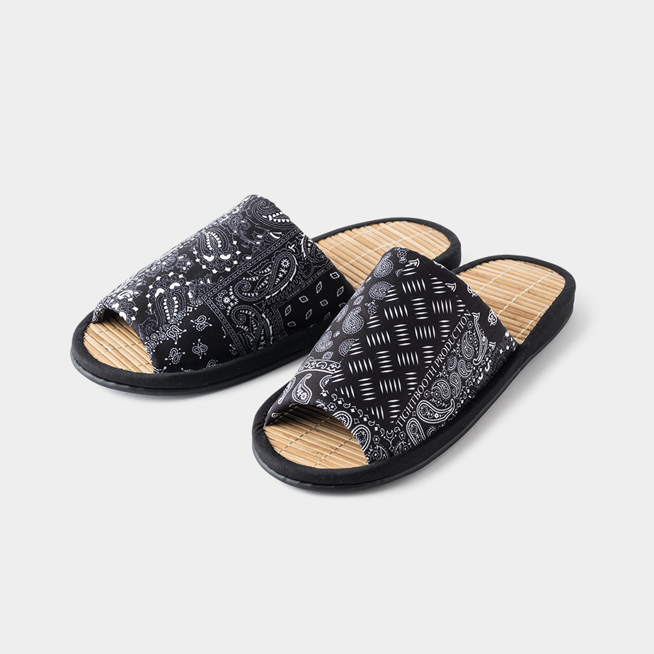 画像: TIGHTBOOTH/PAISLEY ROOM SANDAL（Black）［ペイズリールームサンダル-23夏］