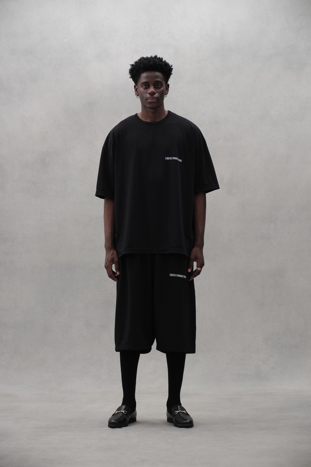 COOTIE PRODUCTIONS/Dry Tech Jersey Oversized S/S Tee（Black