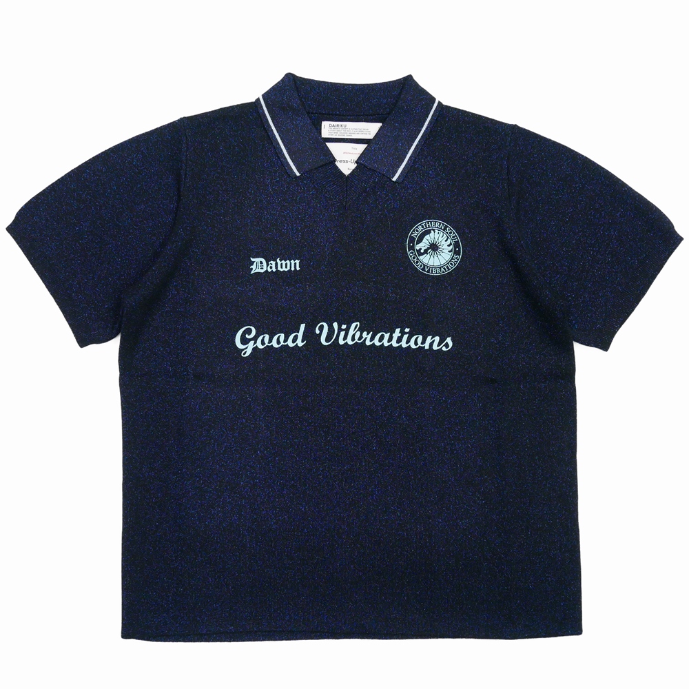 DAIRIKU/Lame Soccer Uniform Knit Pullover（Navy）［ラメサッカー ...