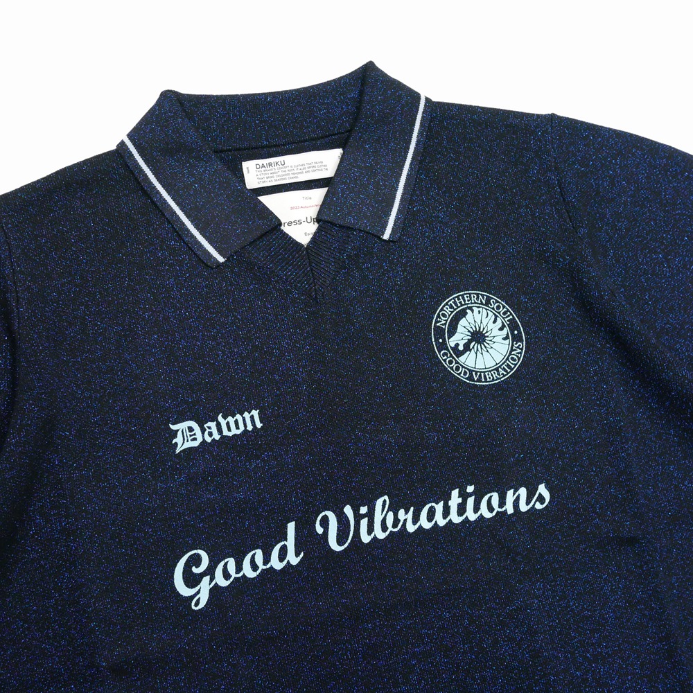 DAIRIKU/Lame Soccer Uniform Knit Pullover（Navy）［ラメサッカー 