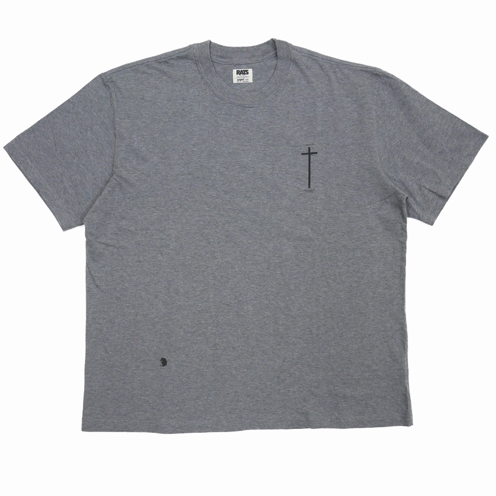 画像: RATS/CROSS TEE（CHARCOAL/BLACK）［プリントT-23春夏］