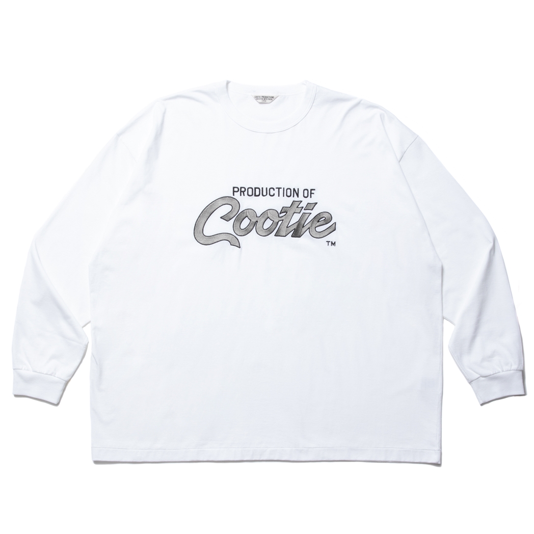 COOTIE PRODUCTIONS/Embroidery Oversized L/S Tee（PRODUCTION OF 