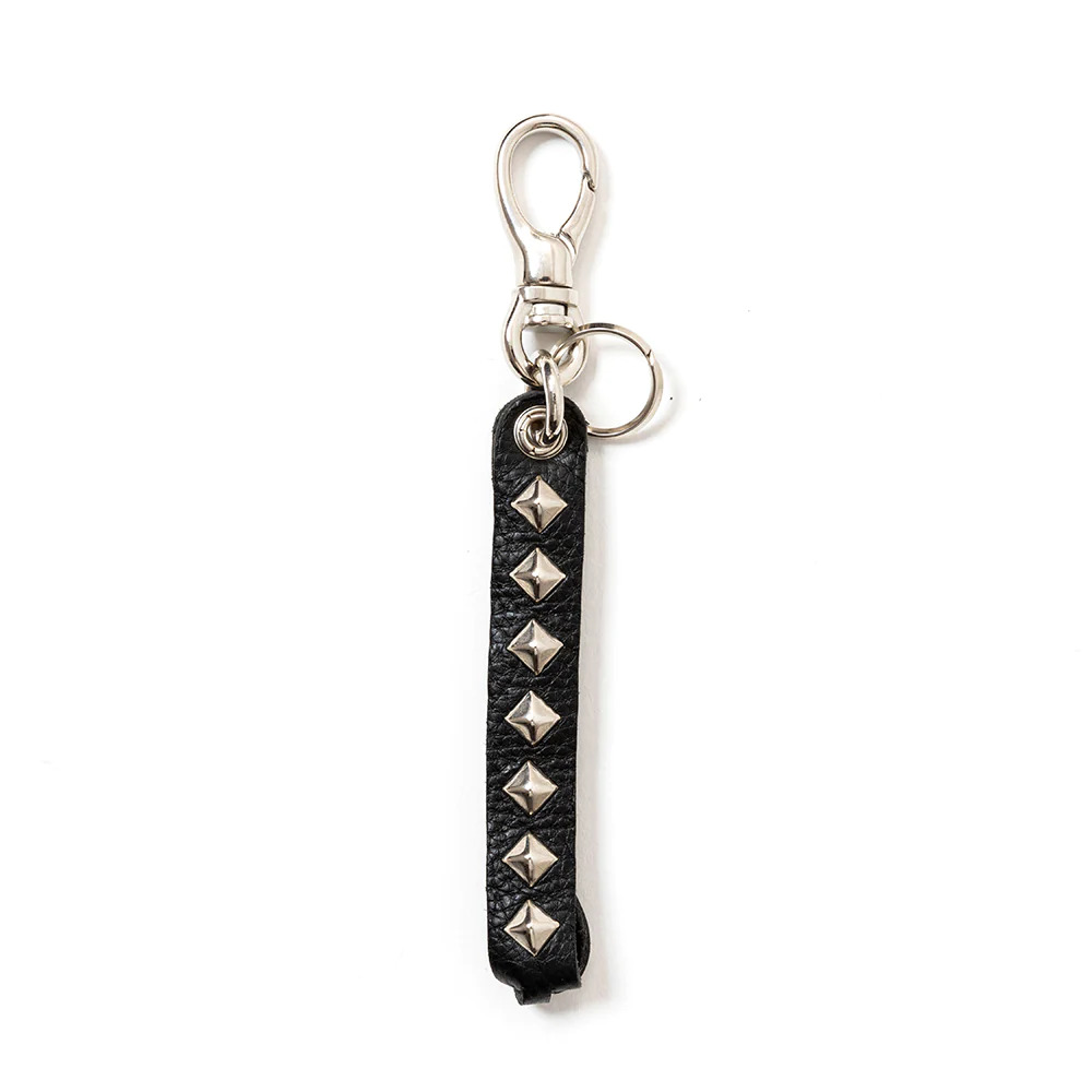 CALEE/STUDS LEATHER ASSORT KEY RING -TYPE I- B（BLACK B