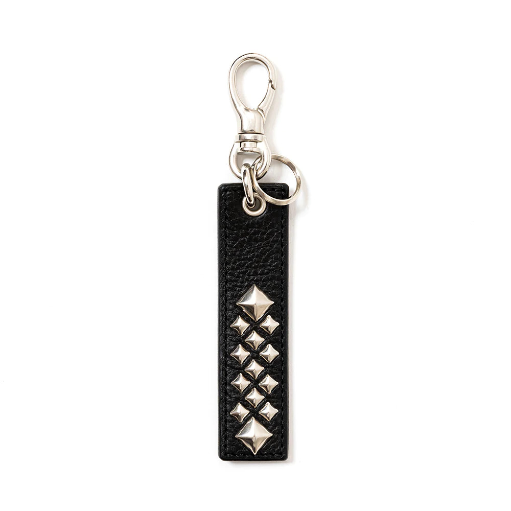 画像: CALEE/STUDS LEATHER ASSORT KEY RING -TYPE I- C（BLACK C）［スタッズレザーキーリング-23秋冬］