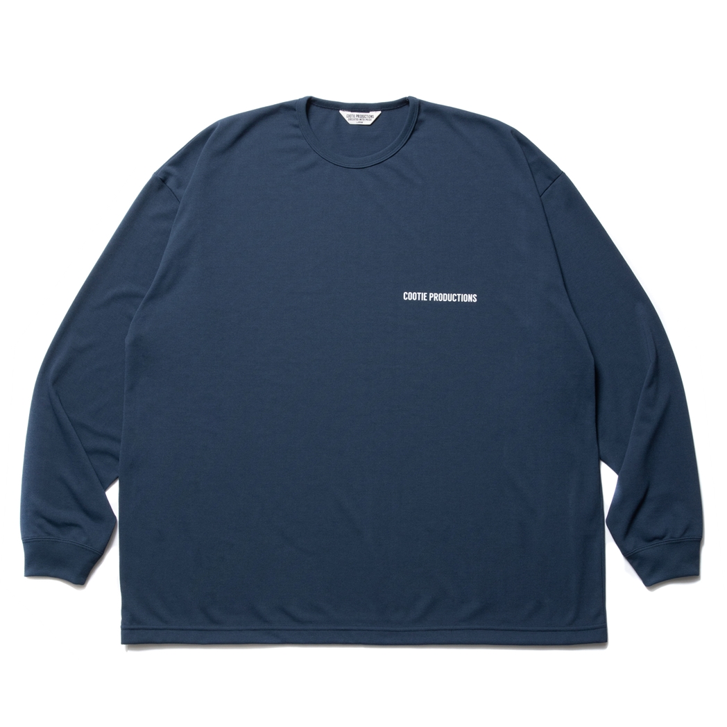 COOTIE PRODUCTIONS/Dry Tech Jersey Oversized L/S Tee（Navy