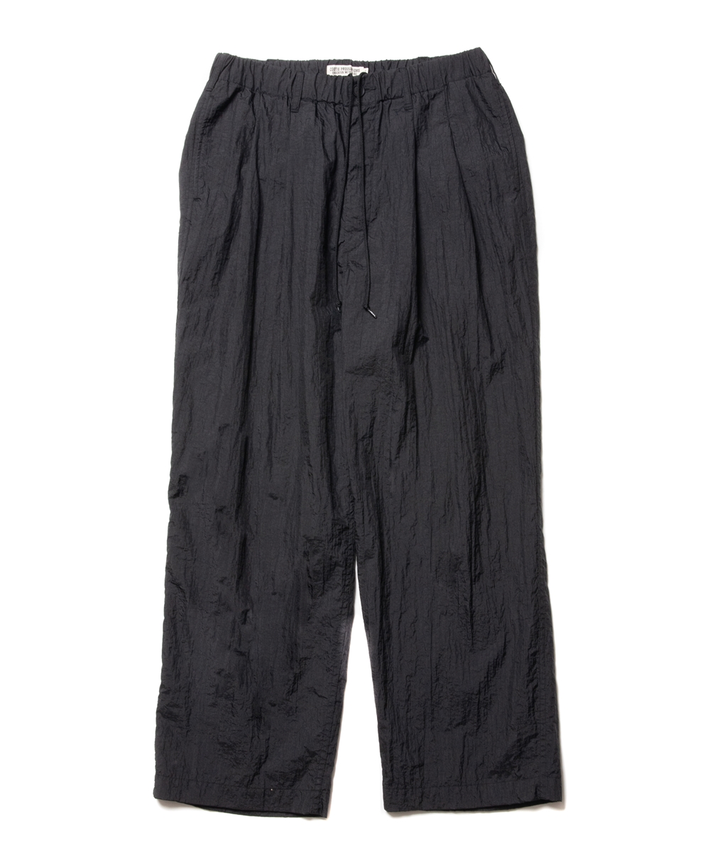 COOTIE PRODUCTIONS/Shrink Nylon 2 Tuck Easy Pants（Black
