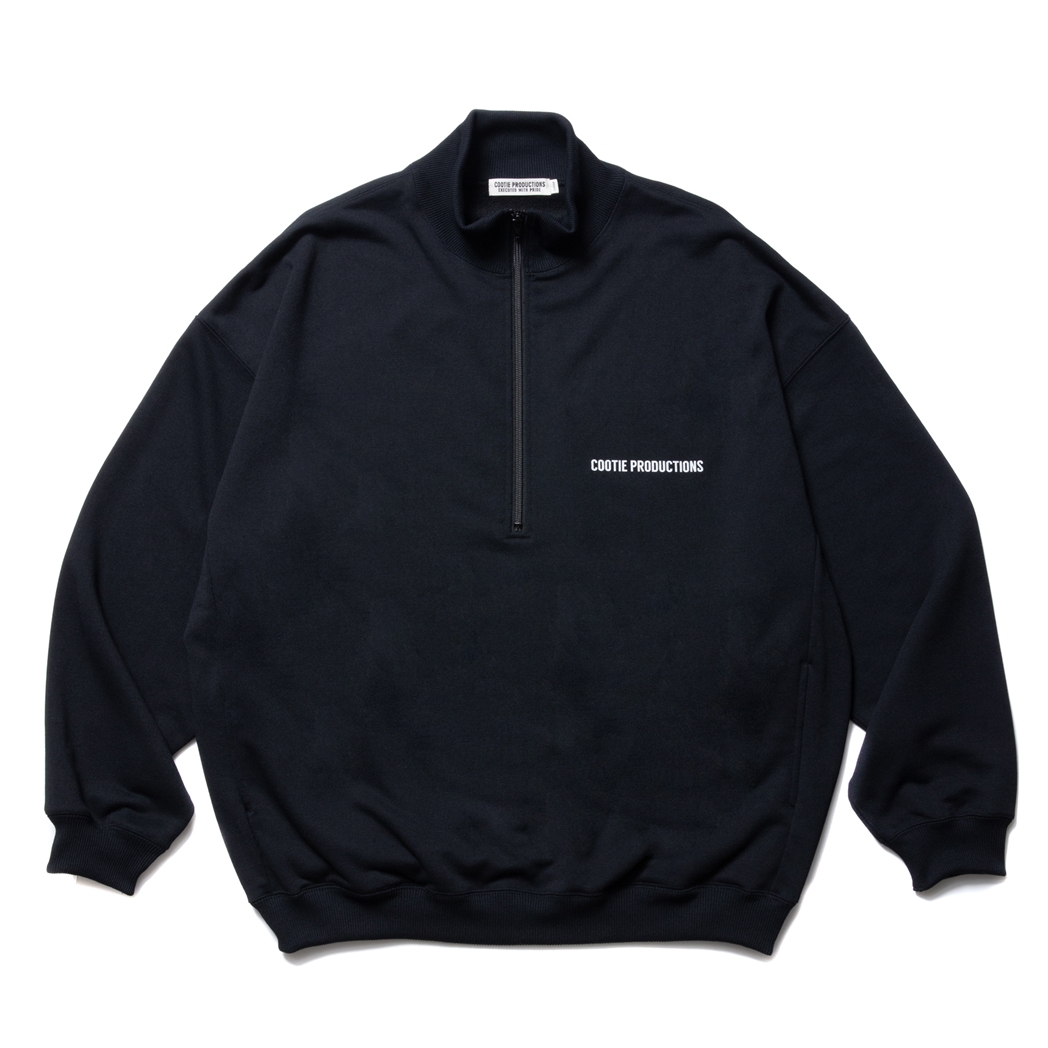 COOTIE PRODUCTIONS/Dry Tech Sweat Half Zip Pullover（Black 