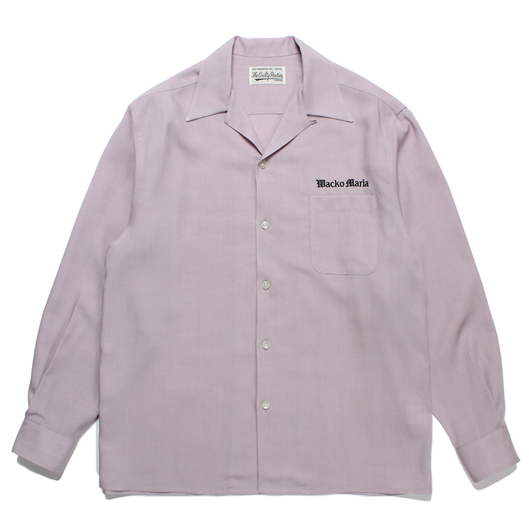 WACKO MARIA/50'S OPEN COLLAR SHIRT（PURPLE）［50'Sオープンカラー 