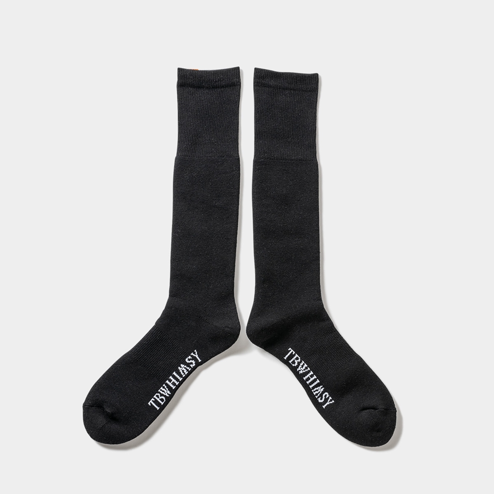 画像: TIGHTBOOTH/LABEL LOGO HIGH SOCKS（Black）［ハイソックス-23秋冬］