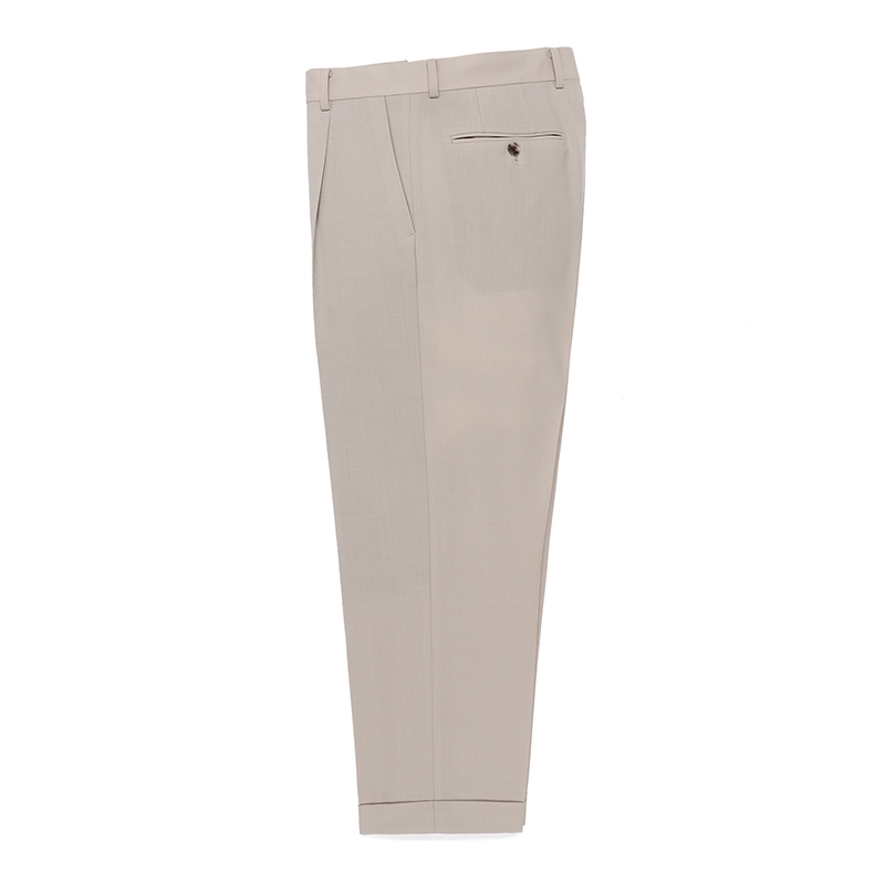 画像: WACKO MARIA/DORMEUIL / PLEATED TROUSERS（TYPE-2）（LIGHT BEIGE）［ワンタックスラックス(TYPE-2)-23秋冬］