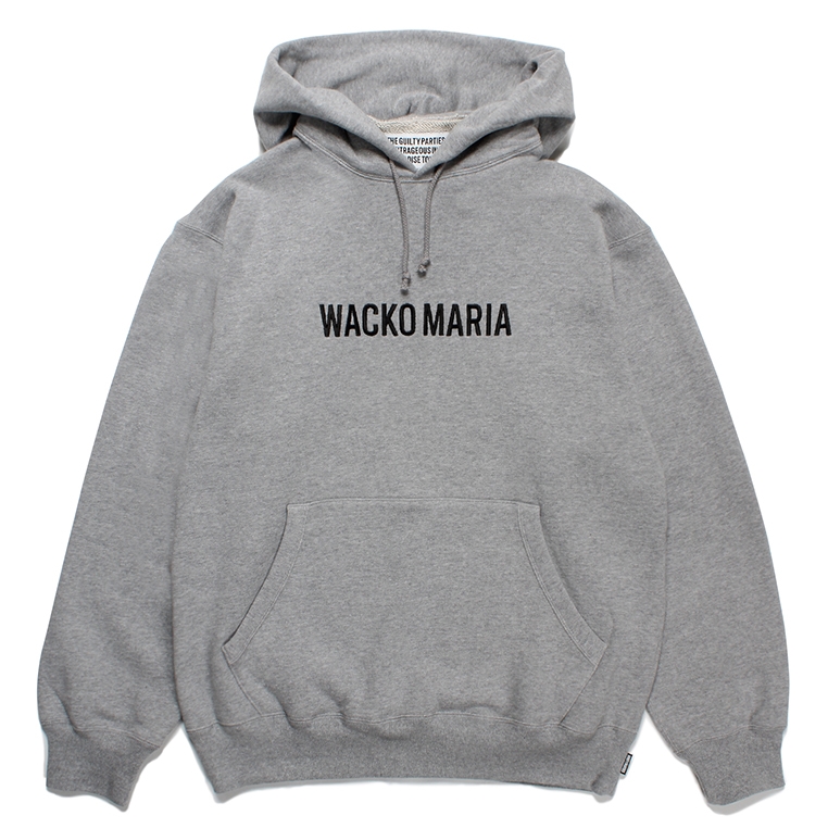 WACKO MARIA/MIDDLE WEIGHT PULL OVER HOODED SWEAT SHIRT（GRAY 