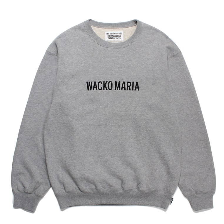 WACKO MARIA/MIDDLE WEIGHT CREW NECK SWEAT SHIRT（GRAY）［クルー 