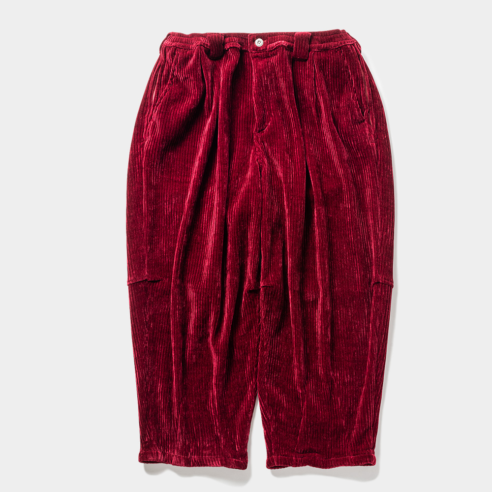 画像: TIGHTBOOTH/KNIT CORD BALLOON PANTS（Wine）［コーデュロイバルーンパンツ-23秋冬］