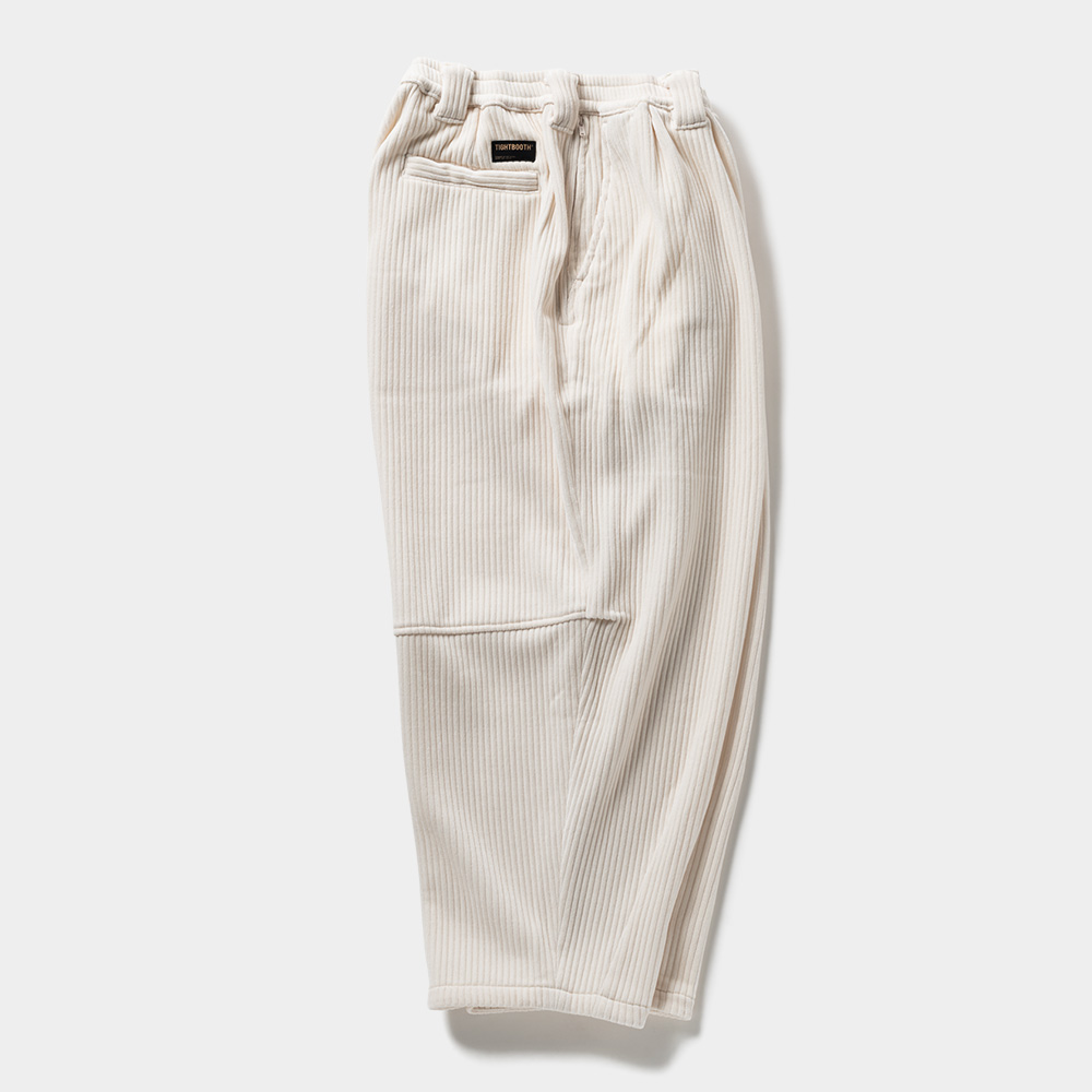 TIGHTBOOTH/KNIT CORD BALLOON PANTS（White）［コーデュロイ