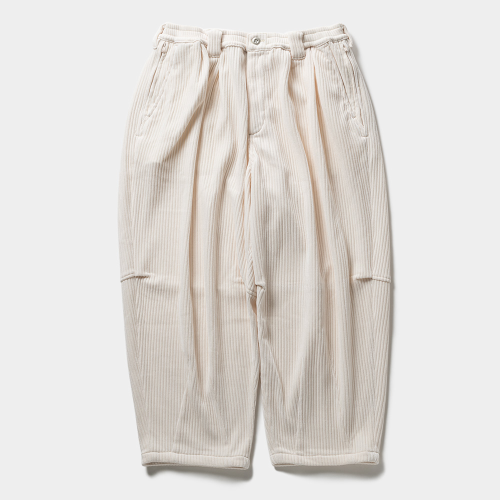 TIGHTBOOTH/KNIT CORD BALLOON PANTS（White）［コーデュロイバルーン