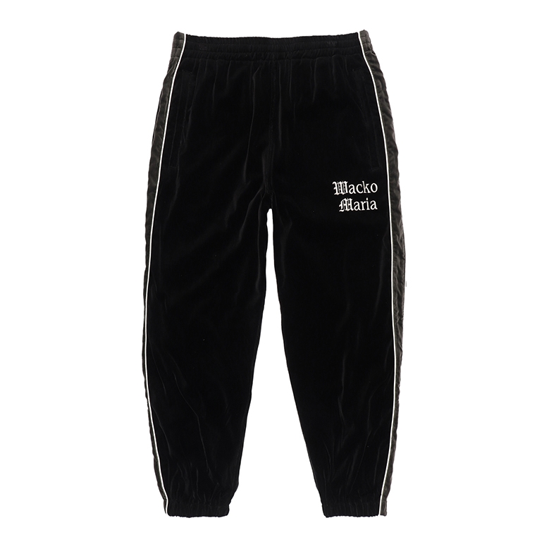 WACKO MARIA/VELVET TRACK PANTS（BLACK）［ベルベットトラックパンツ 